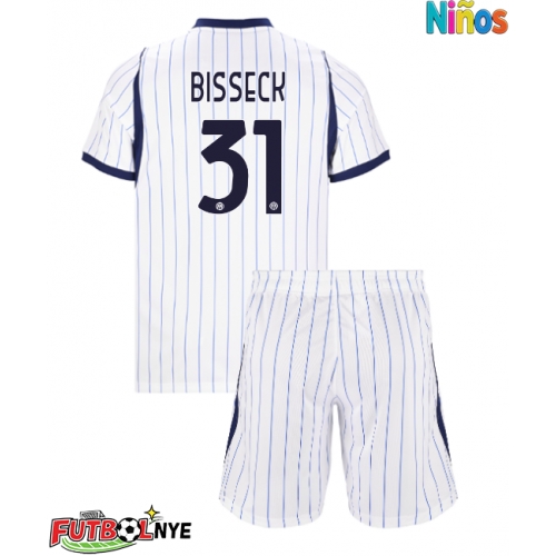 Camiseta Inter Milan Yann Bisseck #31 Visitante Equipación para niños 2026-27 manga corta (+ pantalones cortos)
